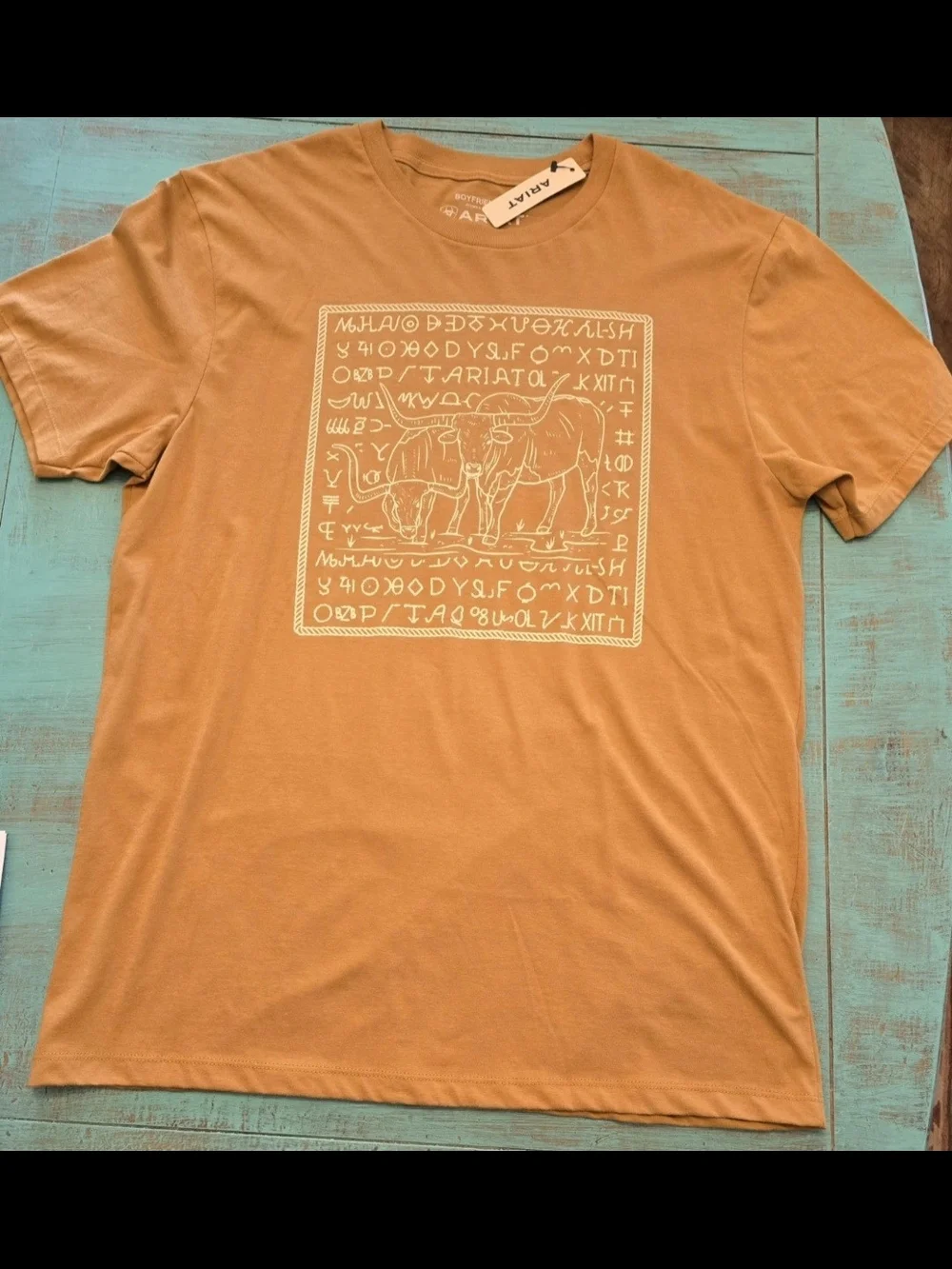 Ariat Longhorns And Brands Graphic Boyfriend Tee - Picture 2 of 7